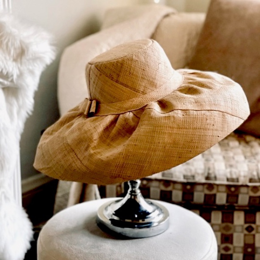 Anthropology - Onigo Hundred Percent Raphia Hat